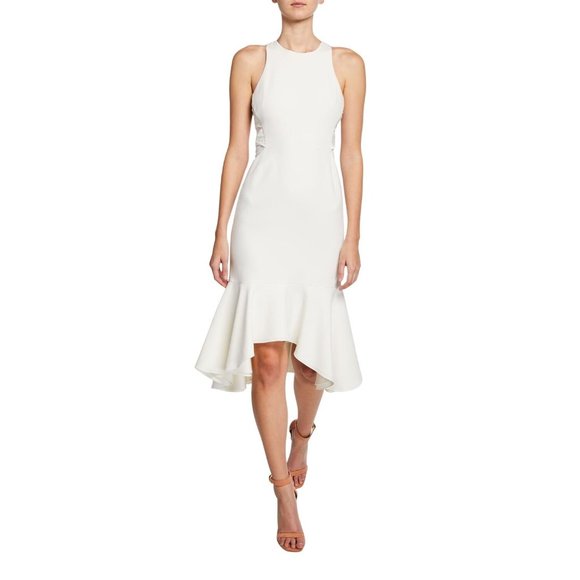 Halston Heritage White Midi Dress - Picture 1 of 10